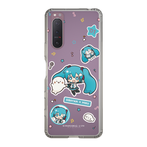 スリムプロテクションケース［ しろたん×初音ミク - ステッカー ］