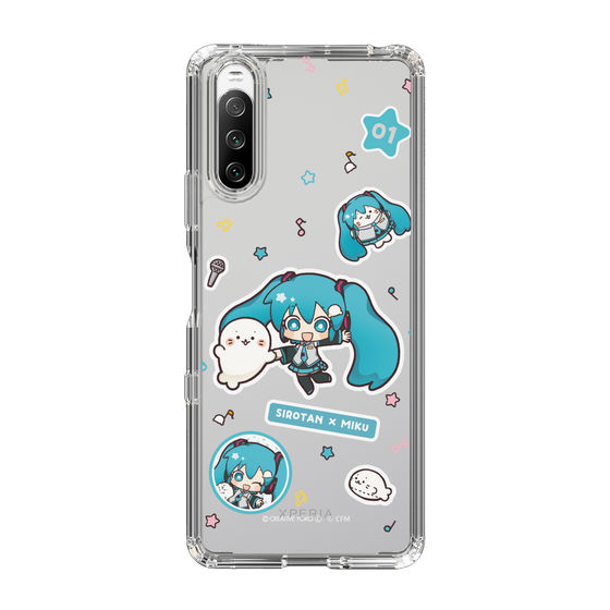 スリムプロテクションケース［ しろたん×初音ミク - ステッカー ］