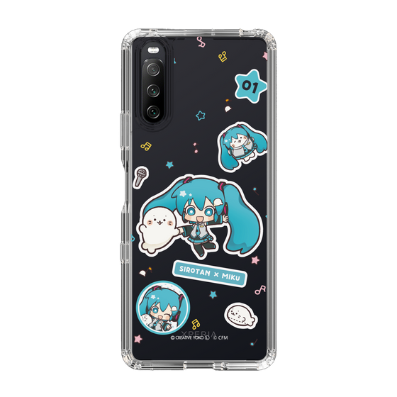 スリムプロテクションケース［ しろたん×初音ミク - ステッカー ］