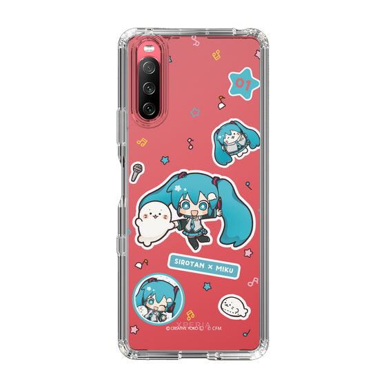 スリムプロテクションケース［ しろたん×初音ミク - ステッカー ］