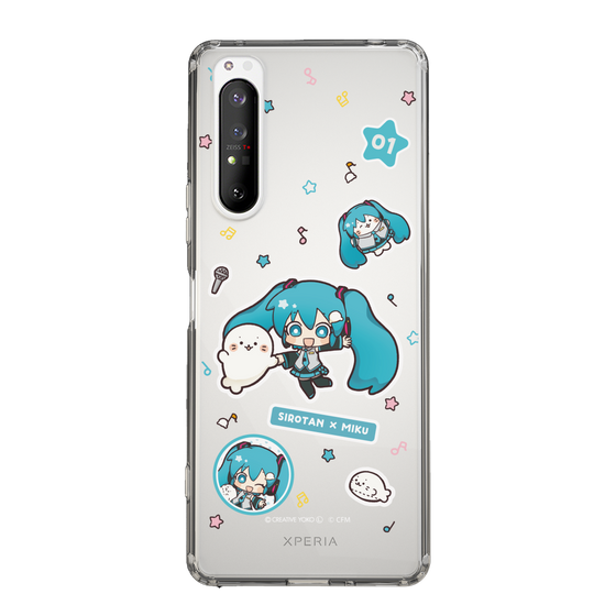 スリムプロテクションケース［ しろたん×初音ミク - ステッカー ］