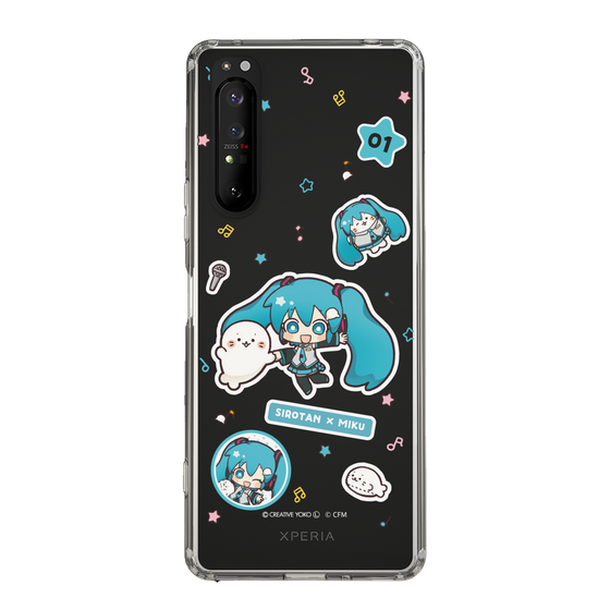 スリムプロテクションケース［ しろたん×初音ミク - ステッカー ］