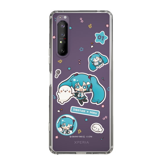 スリムプロテクションケース［ しろたん×初音ミク - ステッカー ］