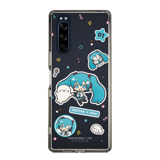 スリムプロテクションケース［ しろたん×初音ミク - ステッカー ］