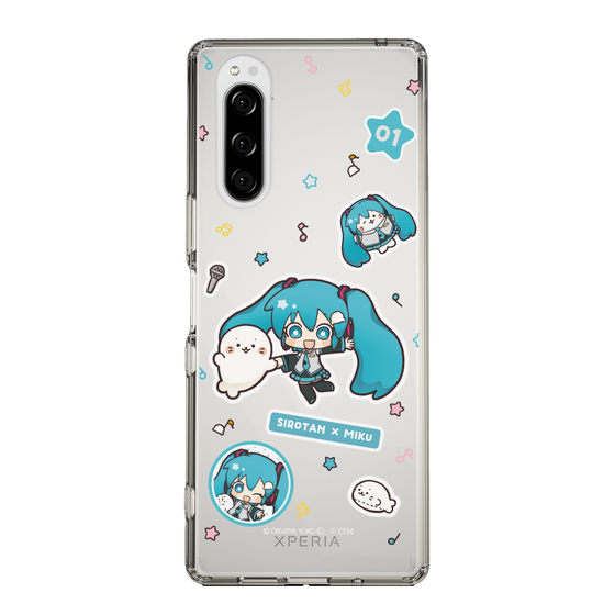 スリムプロテクションケース［ しろたん×初音ミク - ステッカー ］