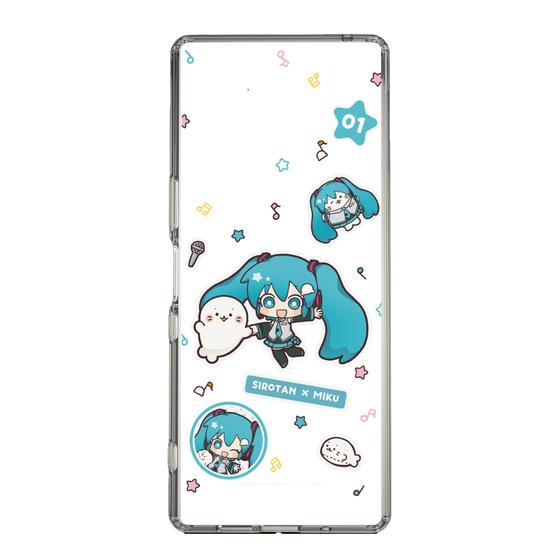 スリムプロテクションケース［ しろたん×初音ミク - ステッカー ］