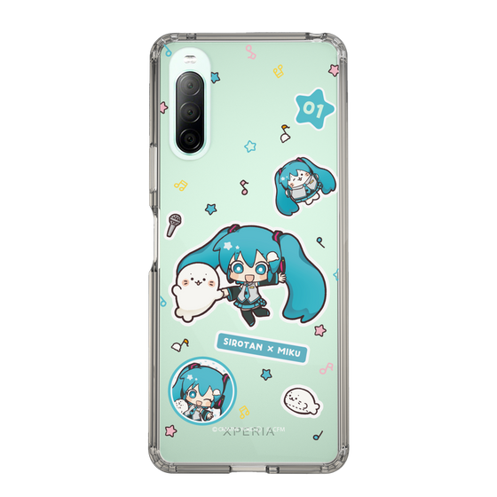 スリムプロテクションケース［ しろたん×初音ミク - ステッカー ］