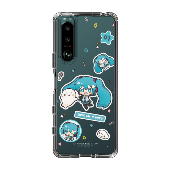 スリムプロテクションケース［ しろたん×初音ミク - ステッカー ］