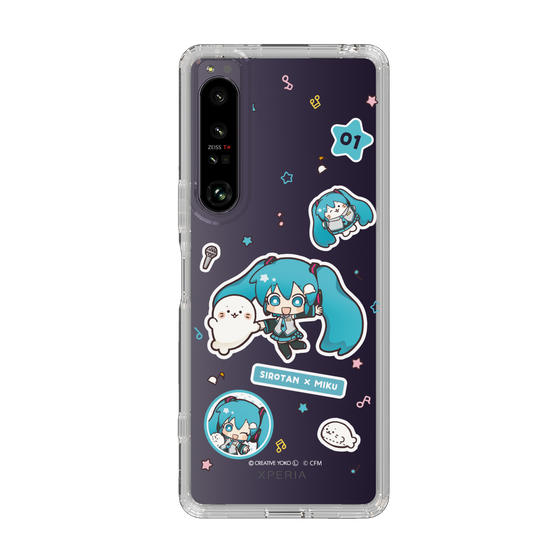 スリムプロテクションケース［ しろたん×初音ミク - ステッカー ］
