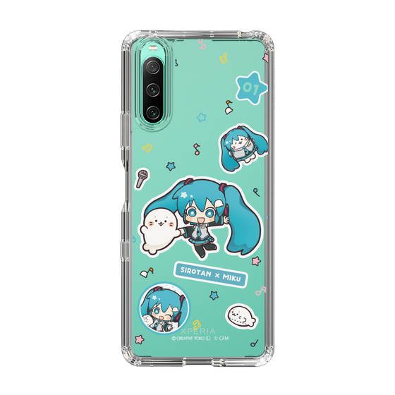 スリムプロテクションケース［ しろたん×初音ミク - ステッカー ］