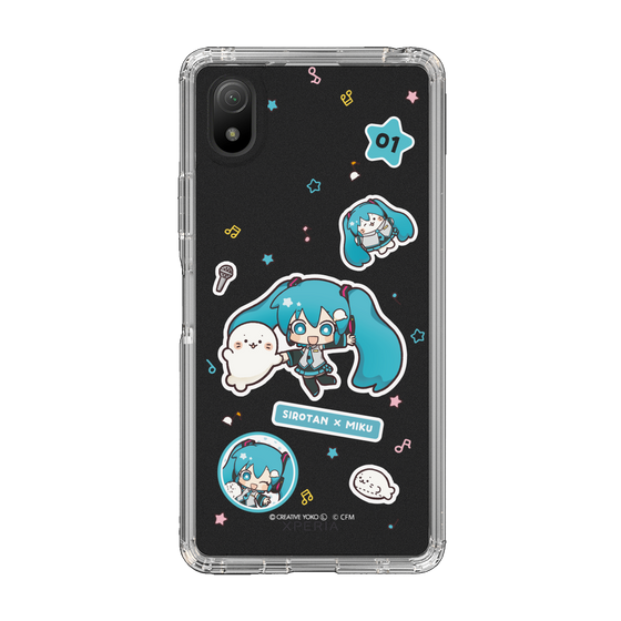 スリムプロテクションケース［ しろたん×初音ミク - ステッカー ］