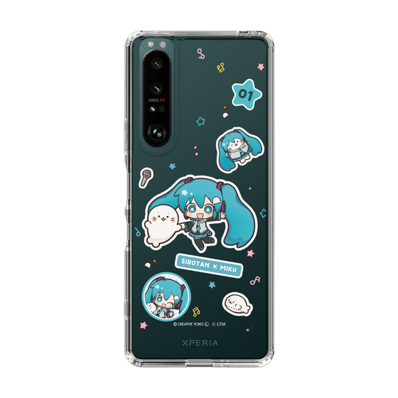 スリムプロテクションケース［ しろたん×初音ミク - ステッカー ］