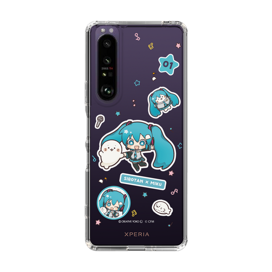 スリムプロテクションケース［ しろたん×初音ミク - ステッカー ］