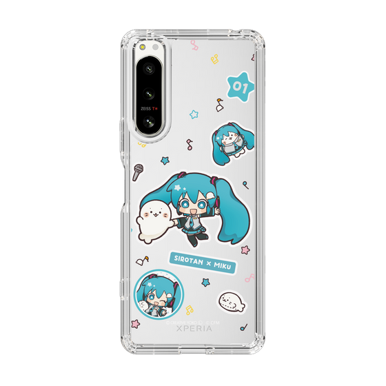 スリムプロテクションケース［ しろたん×初音ミク - ステッカー ］