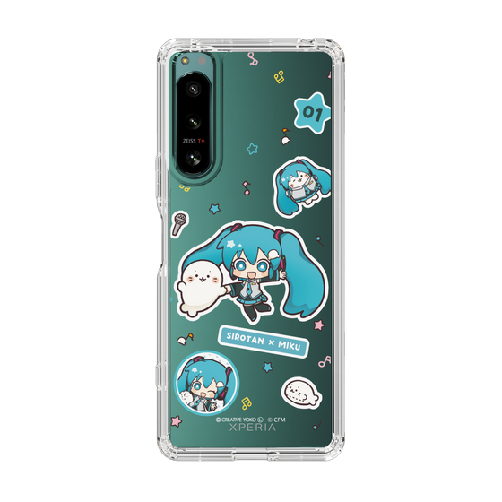 スリムプロテクションケース［ しろたん×初音ミク - ステッカー ］