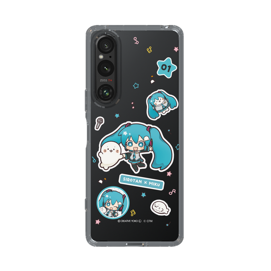 スリムプロテクションケース［ しろたん×初音ミク - ステッカー ］