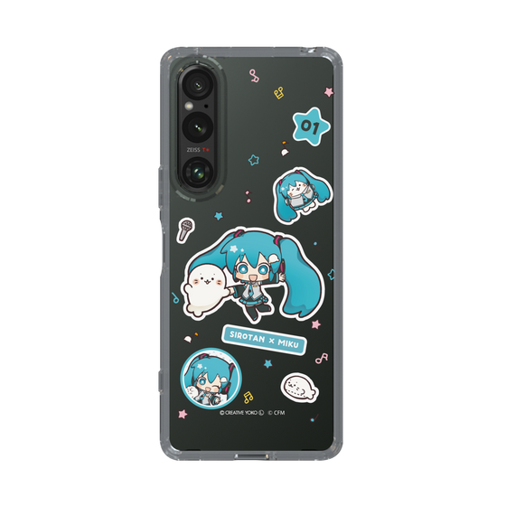 スリムプロテクションケース［ しろたん×初音ミク - ステッカー ］