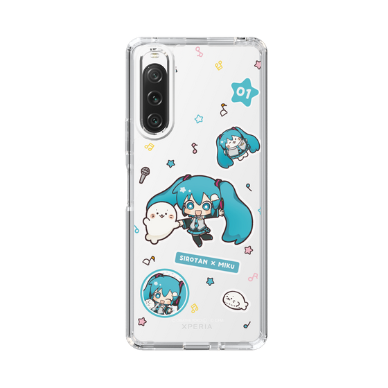 スリムプロテクションケース［ しろたん×初音ミク - ステッカー ］