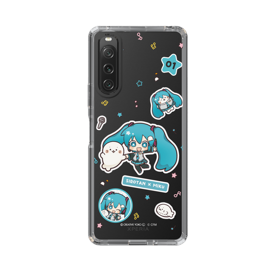 スリムプロテクションケース［ しろたん×初音ミク - ステッカー ］