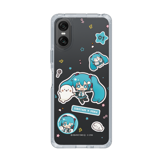 スリムプロテクションケース［ しろたん×初音ミク - ステッカー ］
