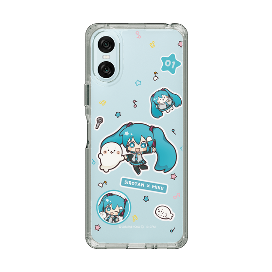 スリムプロテクションケース［ しろたん×初音ミク - ステッカー ］