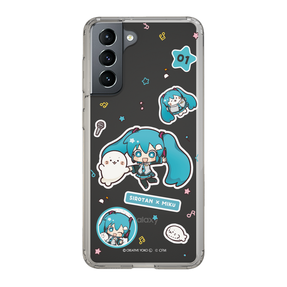 スリムプロテクションケース［ しろたん×初音ミク - ステッカー ］