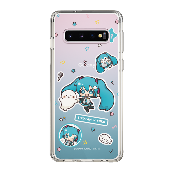 スリムプロテクションケース［ しろたん×初音ミク - ステッカー ］