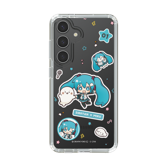 スリムプロテクションケース［ しろたん×初音ミク - ステッカー ］