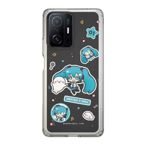 スリムプロテクションケース［ しろたん×初音ミク - ステッカー ］