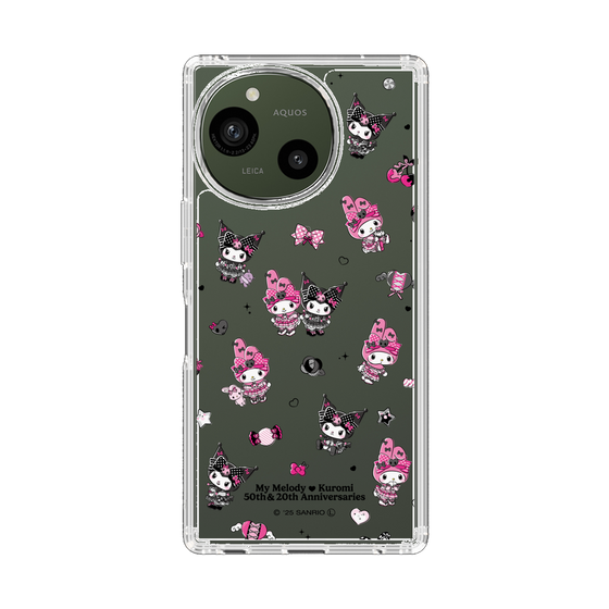 スリムプロテクションケース［ マイメロディ50周年・クロミ20周年 - ピンクブラックパーティ ］
