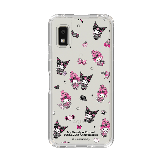 スリムプロテクションケース［ マイメロディ50周年・クロミ20周年 - ピンクブラックパーティ ］