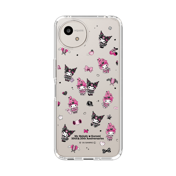 スリムプロテクションケース［ マイメロディ50周年・クロミ20周年 - ピンクブラックパーティ ］