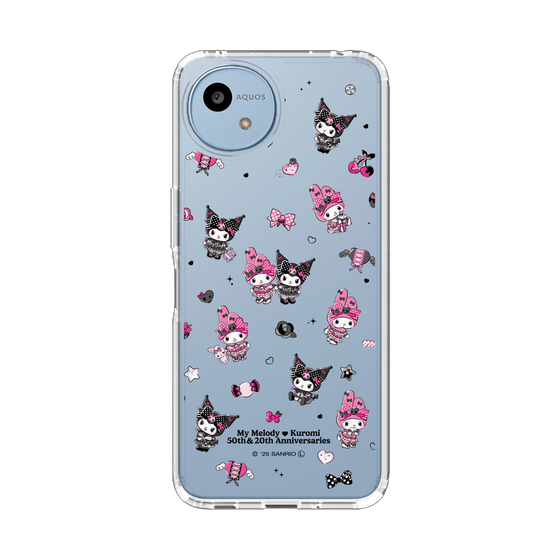 スリムプロテクションケース［ マイメロディ50周年・クロミ20周年 - ピンクブラックパーティ ］