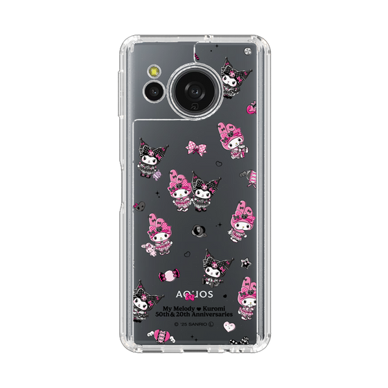 スリムプロテクションケース［ マイメロディ50周年・クロミ20周年 - ピンクブラックパーティ ］