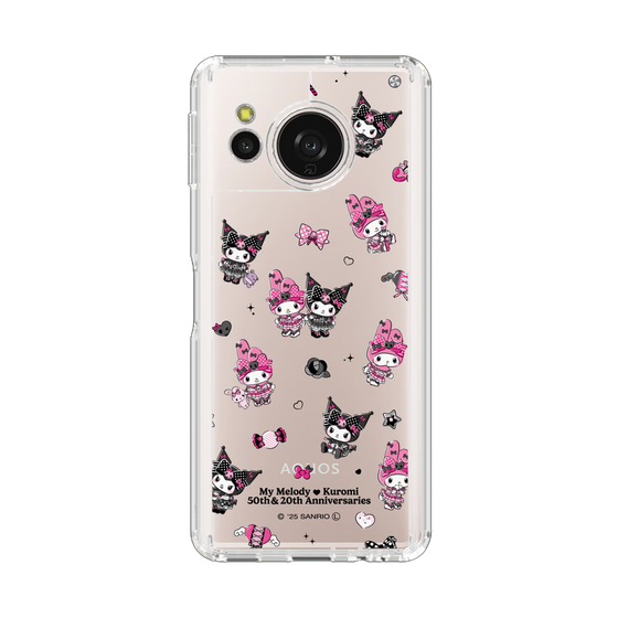 スリムプロテクションケース［ マイメロディ50周年・クロミ20周年 - ピンクブラックパーティ ］