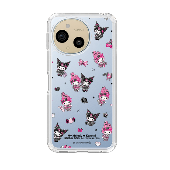 スリムプロテクションケース［ マイメロディ50周年・クロミ20周年 - ピンクブラックパーティ ］