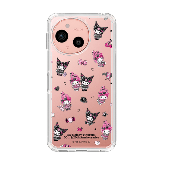 スリムプロテクションケース［ マイメロディ50周年・クロミ20周年 - ピンクブラックパーティ ］