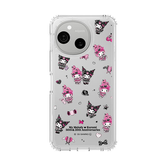 スリムプロテクションケース［ マイメロディ50周年・クロミ20周年 - ピンクブラックパーティ ］