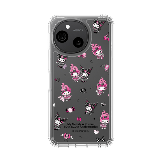 スリムプロテクションケース［ マイメロディ50周年・クロミ20周年 - ピンクブラックパーティ ］
