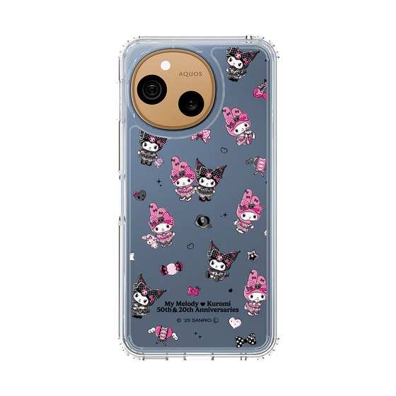 スリムプロテクションケース［ マイメロディ50周年・クロミ20周年 - ピンクブラックパーティ ］