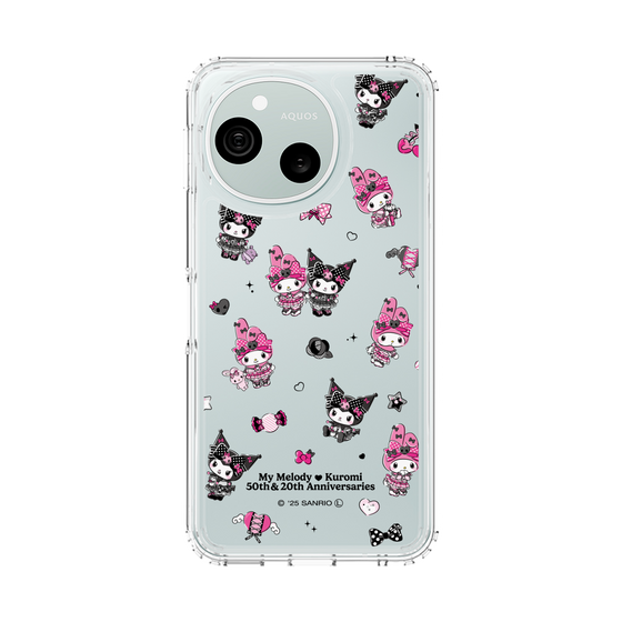 スリムプロテクションケース［ マイメロディ50周年・クロミ20周年 - ピンクブラックパーティ ］