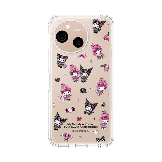 スリムプロテクションケース［ マイメロディ50周年・クロミ20周年 - ピンクブラックパーティ ］