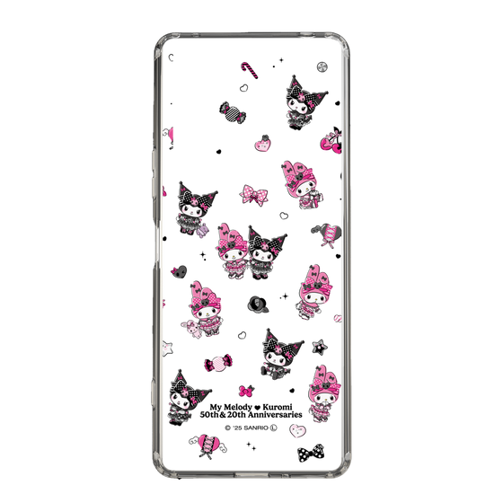スリムプロテクションケース［ マイメロディ50周年・クロミ20周年 - ピンクブラックパーティ ］