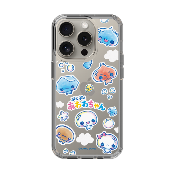 スリムプロテクションケース［ ぷくぷくあわわちゃん - ステッカー ］