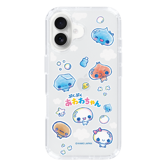 スリムプロテクションケース［ ぷくぷくあわわちゃん - ステッカー ］