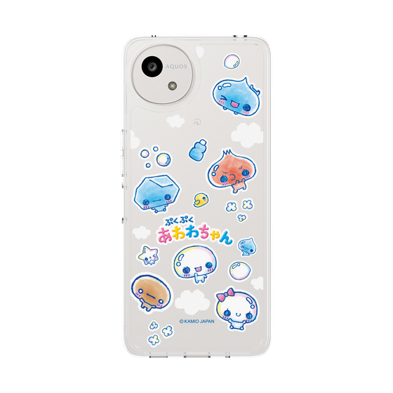 スリムプロテクションケース［ ぷくぷくあわわちゃん - ステッカー ］