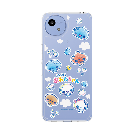 スリムプロテクションケース［ ぷくぷくあわわちゃん - ステッカー ］