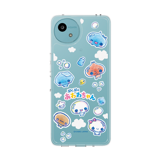 スリムプロテクションケース［ ぷくぷくあわわちゃん - ステッカー ］