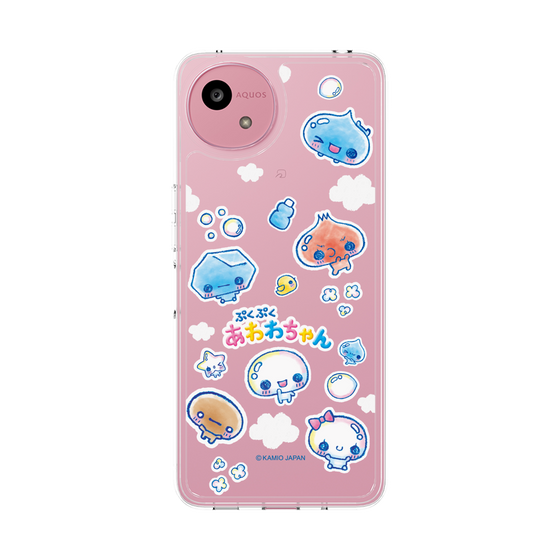 スリムプロテクションケース［ ぷくぷくあわわちゃん - ステッカー ］