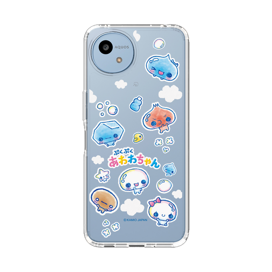 スリムプロテクションケース［ ぷくぷくあわわちゃん - ステッカー ］